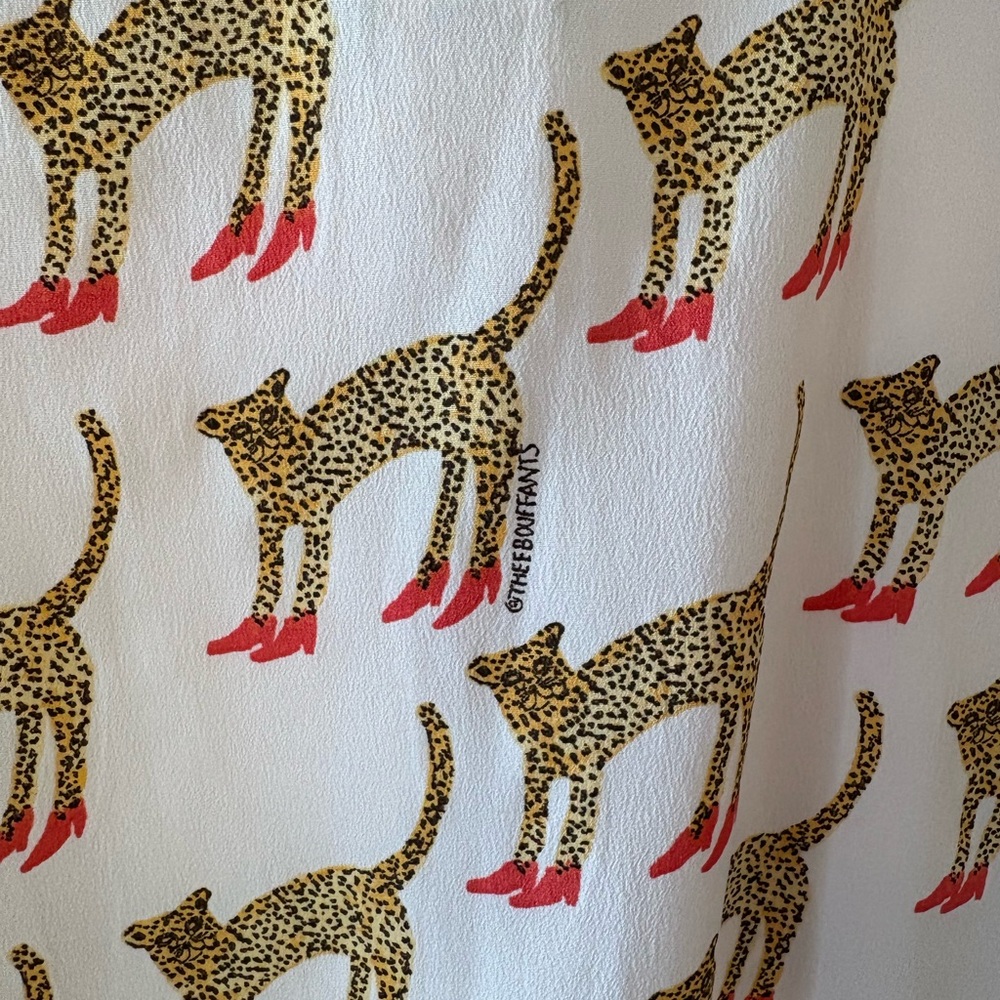 BOUFFANTS & BROKEN HEARTS High Heel Leopard Pajama Short Set - Picture 4 of 10